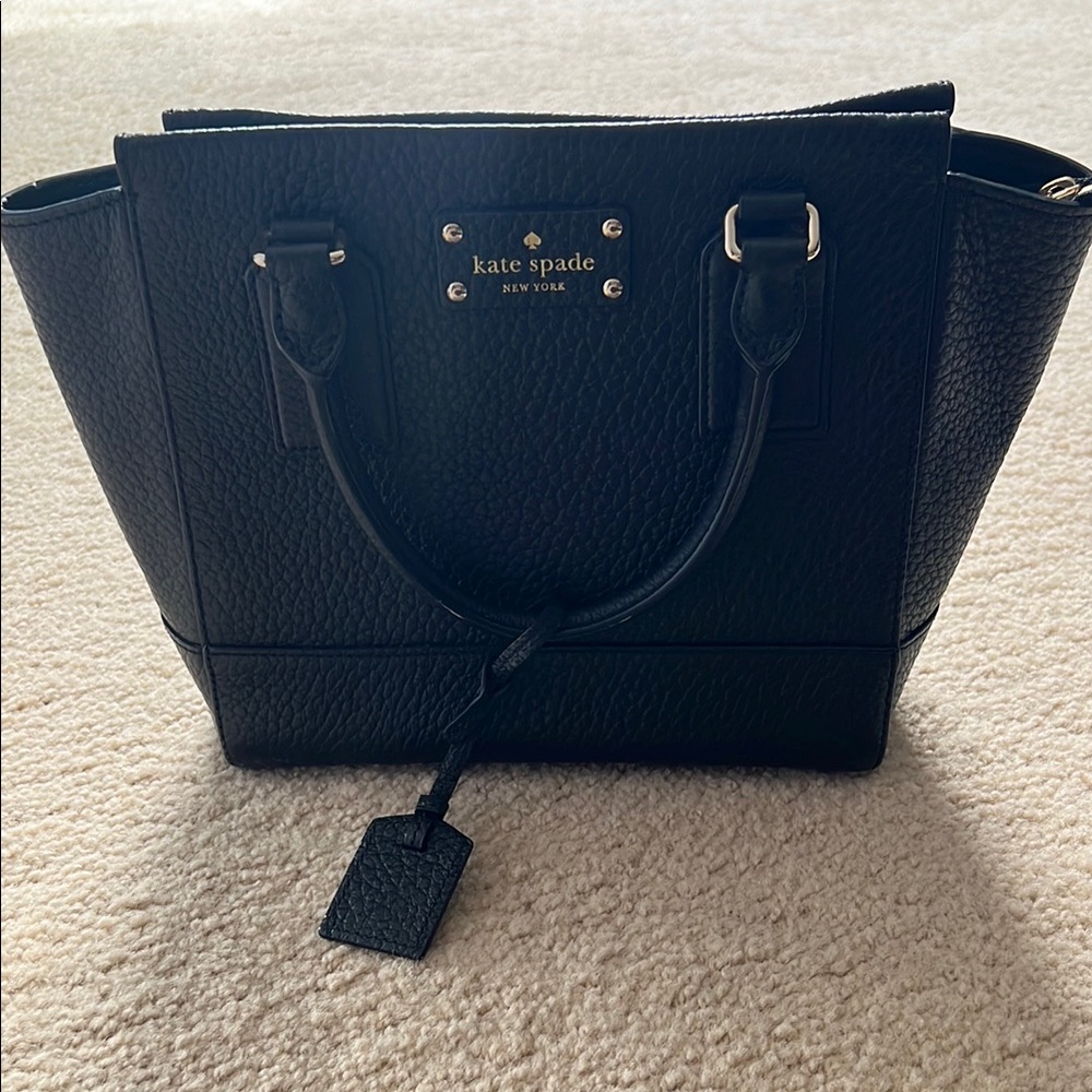 Kate Spade Black Leather Tote Bag